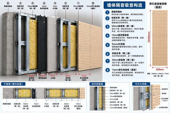 陶铝穿孔吸音板墙面如何安装(图1)